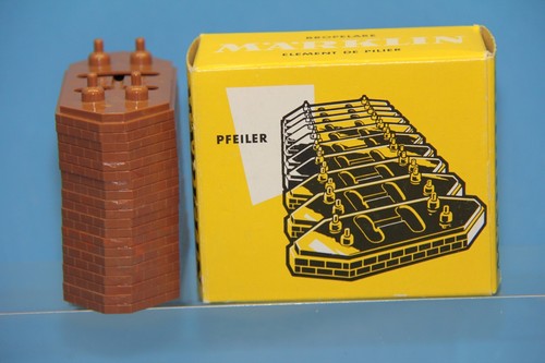 M&B Marklin HO 1pcs 7065 plastic pier, pijler 6mm 1/4" high brown - Picture 4 of 5