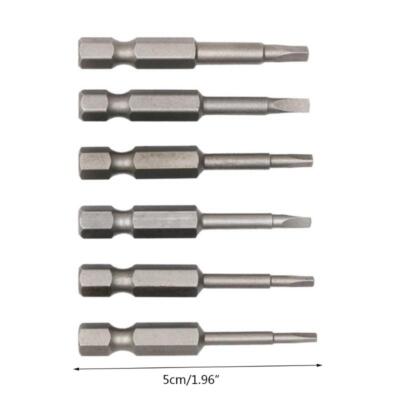 6 Pieces Magnetic Triangle Head Screwdriver Bits 50mm S2 Steel Triangular Tip