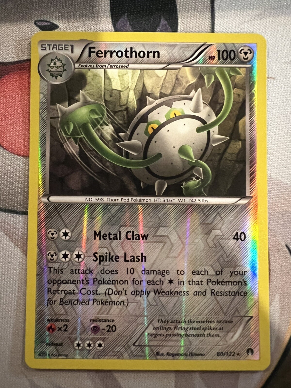 Pokemon TCG: Ferrothorn 80/122 Reverse Holo Rare BREAKpoint NM+