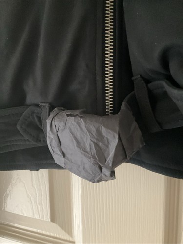 ZARA L Black Biker-Style Leather Jacket With Embellished Shoulder 6098/002 BNWT - Picture 8 of 22