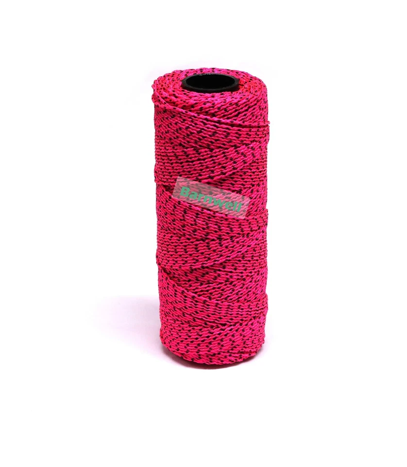 Barnwell Braided Nylon Pink/Black 500ft 150m Masons Builders Brick Block Line