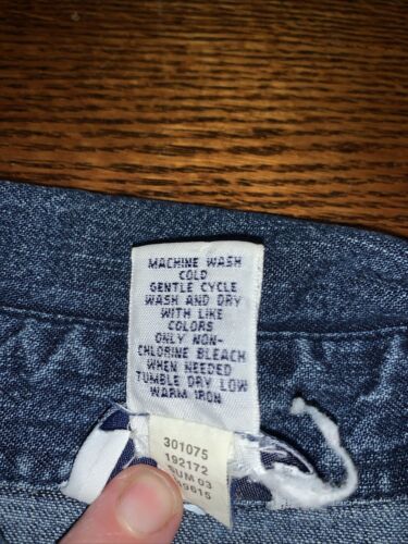 Camicia M senza maniche Gap Euc denim blu abbottonata - Foto 4 di 8