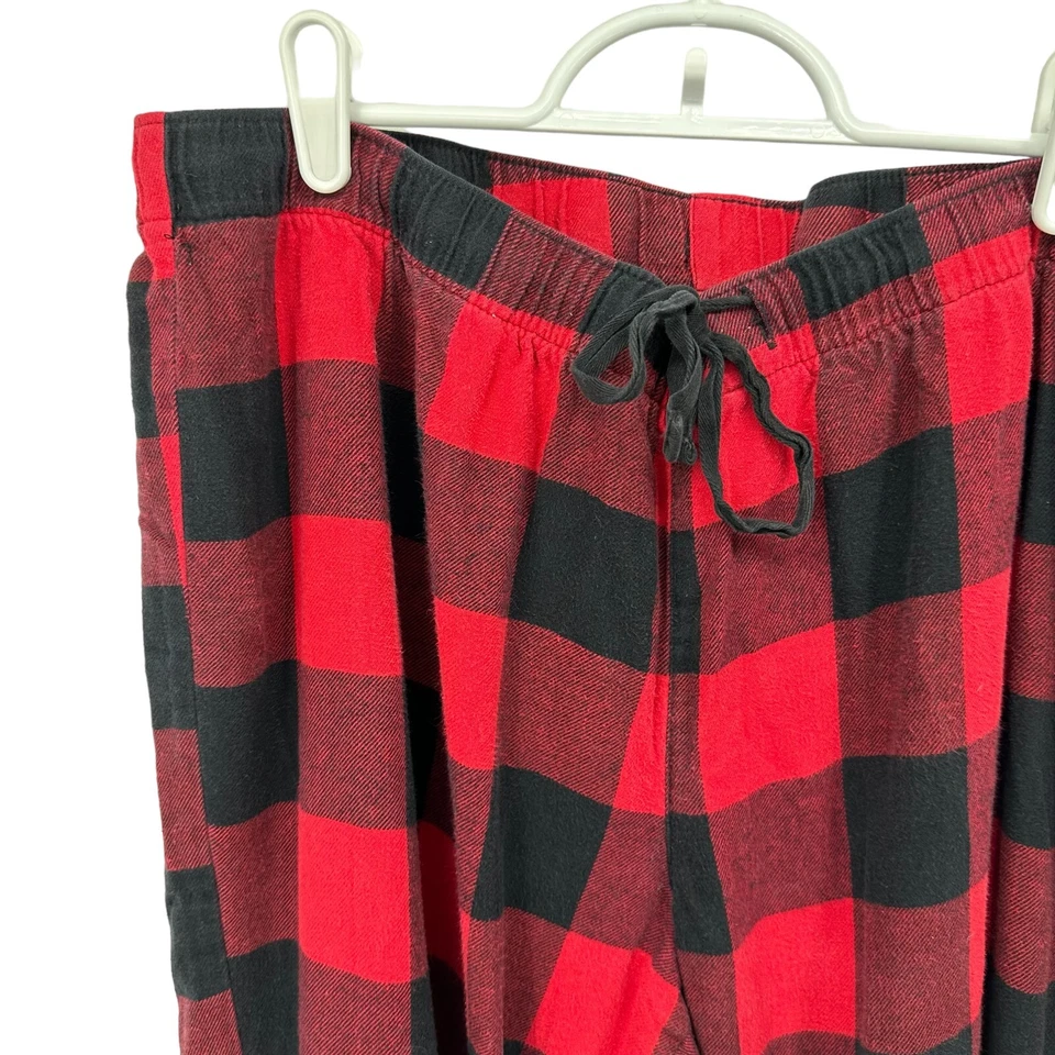 Old Navy Mens Red Buffalo Plaid Flannel Sleep Pants Size Large Lounge Pajama - Image 4 of 4
