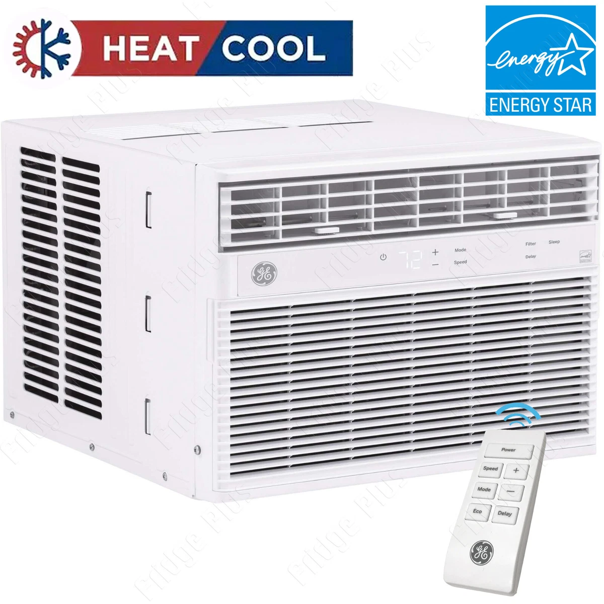 GE 8000 BTU Air Conditioner w/ 3800 BTU Heater, Window or Thru-Wall 115V  Home AC | eBay