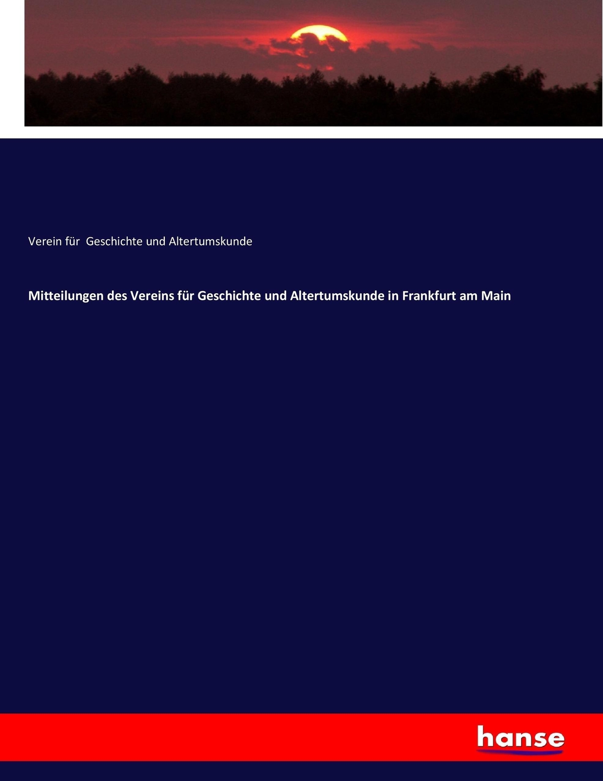 Thumbnail - Mitteilungen Des Vereins Für Geschichte Und Altertumskunde In