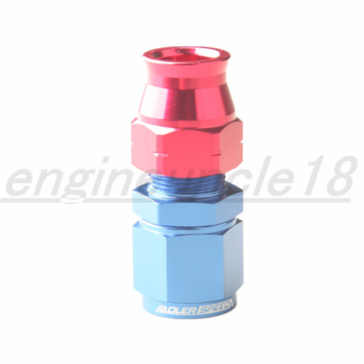  US SHIP Straight -6AN Female To 5/16'' Hard Tube Aluminum Fuel Fitting Red/Blue
