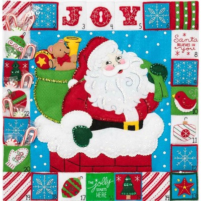 DIY Bucilla Merry Moments Santa Advent Calendar Christmas Felt Craft Kit  86883 | eBay