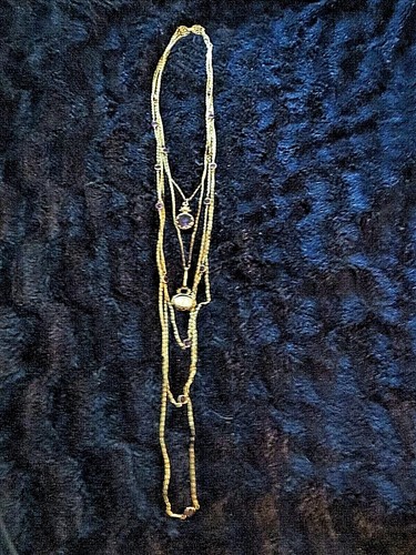 Art Deco Necklace - 4 Tier 26" #2751 - Picture 9 of 10