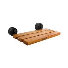 20" Folding Teak Shower Seat Wall Mounted,Fold Down Shower Seat,Foldable Show...