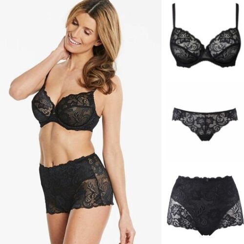 Gossard Gypsy Underwired Non Padded Bra, Brief or Deep Short Black  - Picture 1 of 11