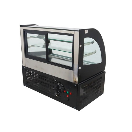 Open Box 220V 35.4" Desktop Refrigerated Cake Display Cabinet 2-Layer Shelf 225W - Picture 5 of 21