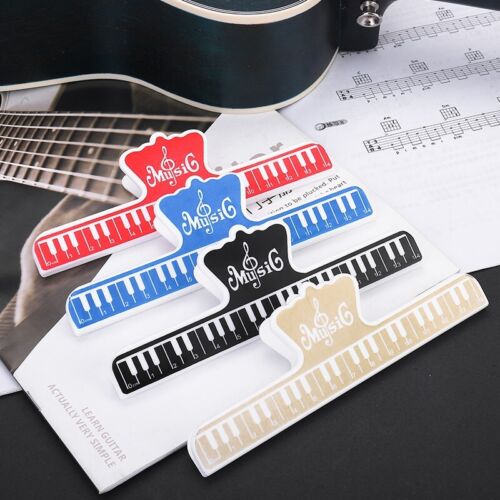 Musique Feuille Pince Support for Guitare Magazines Note Page Parts Piano Recipe - Foto 1 di 33