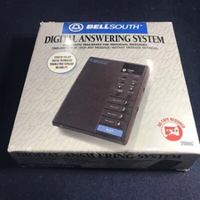 Bellsouth Tapeless Digital Answering Machine Bell South Black 2006C Works G12