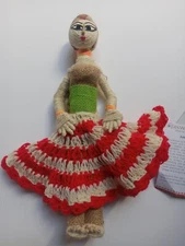 New Bitswa Bangla Handmade Primative Jute Doll In Dress
