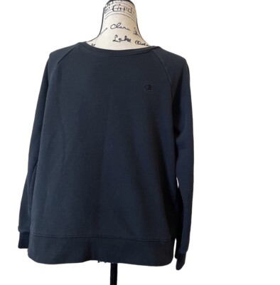 Champion Sweater Men Medium Black Cotton Polyester