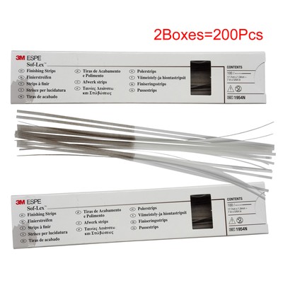 2Box 1954N Sof-Lex Finishing&Polishing Strips Coarse/Med/Narrow 100/Box