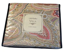 NEW Noble Excellence Villa Francesca One Euro Sham 26 x 26  Paisley Print Multi