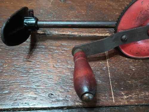 WORKS FINE OLD FULTON 1071 SHOULDER BREAST BRACE EGG BEATER HAND DRILL PORTABLE - Picture 9 of 17
