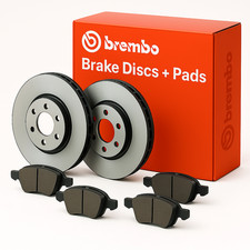 Brembo Perforated Front Brake Discs & Pad Set For Mercedes-Benz S-Class S320 CDI