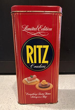 Ritz 1986 Limited Edition Advertising Tin Red/Gold Bakery & Baking Canister