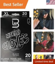 Latex-Free Heavy Duty Nitrile Gloves with Non-Slip Grip for Barbers - Box of 20