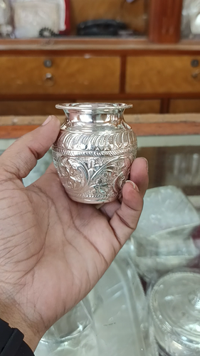 Pure Silver Handmade Kalash or Pot Hindu Rituals Kalash Religious Pooja Article - Video 1 of 1