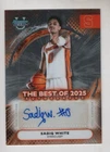 SADIQ WHITE 2025/26 BOWMAN'S BEST NCAA BEST OF AUTO AUTOGRAPH CARD SYRACUSE