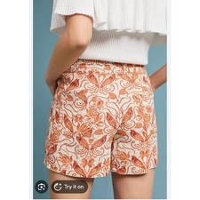 Anthropologie linen Jolene shorts size medium preppy old money