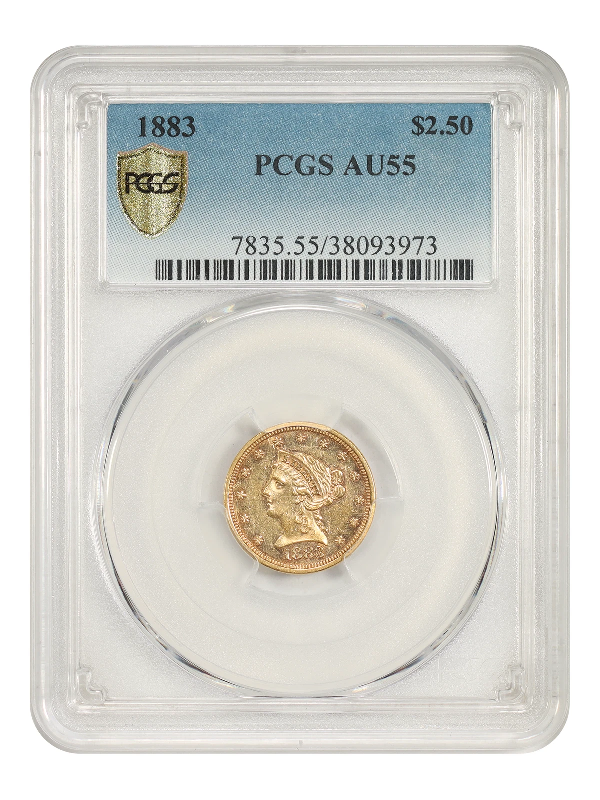 1883 $2.50 PCGS AU55 - Liberty Head $2.5