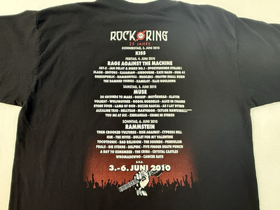 Rock AM Ring Metal Festival Concert XL T Shirt KISS Rage Against the Machine HTF