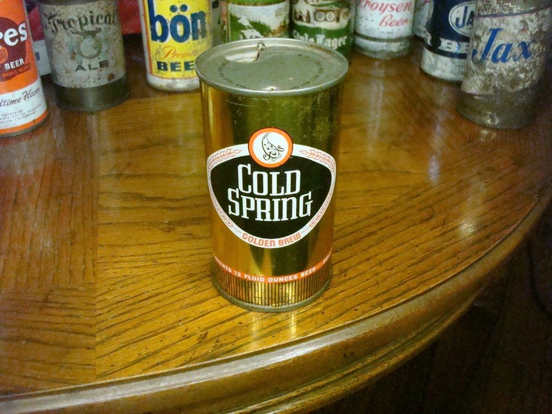 COLD SPRING GOLDEN BREW DK BLUE VARIATION FLAT TOP BEER CAN COLD SPRING MINN