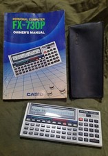 Casio FX-730P Vintage Programmable Calculator - Manual, Case, BASIC