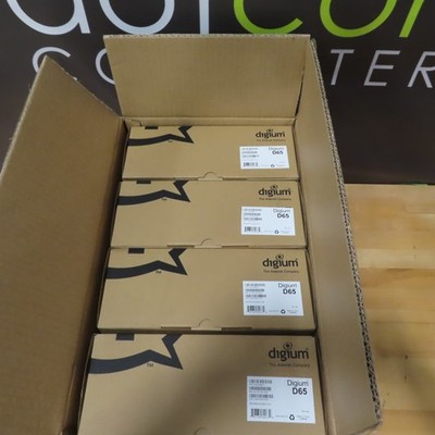 Lot of 4x New Digium D65 6 Line Color Display Black IP Phone Sangoma 1TELD065LF