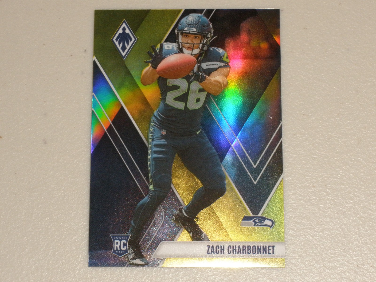 2023 Panini Phoenix Yellow Prizm #127 Zach Charbonnet 55/75 Rookie RC