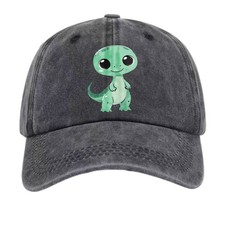 Unisex Adjustable Cartoon Cute Dinosaur Graphic Washed Hat Dino Lover Casual Cap