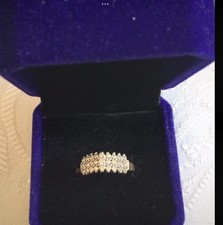 9ct Yellow Gold and Diamond Engagement Ring, Size " L "