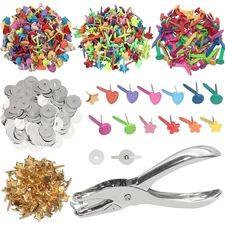 400 Pcs Mini Brad Paper Brads Fastener, Multicolor Metal Brad Split Pins Pastel