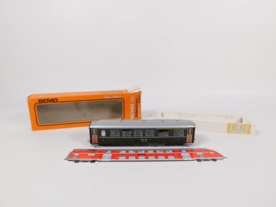 Bemo H0m DC 3056 Passenger Car 1./2. Class AB 1543 RhB Very Good Box #EK163-0.5