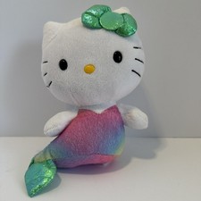 Ty Hello Kitty Mermaid Plush Sanrio Rainbow Tail Stuffed Toy