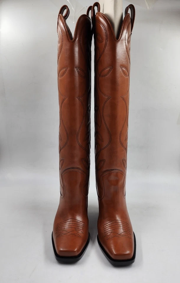 Botas de Vaquero Stella McCartney de Cuero Vegano para Mujer 36 Tostado Puntera Cuadrada Foto 2 de 4