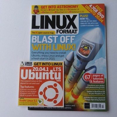 Linux Format Magazine Ubuntu 20.04 LTS DVD272 Bodhi 5.1 Install Disc 64-bit