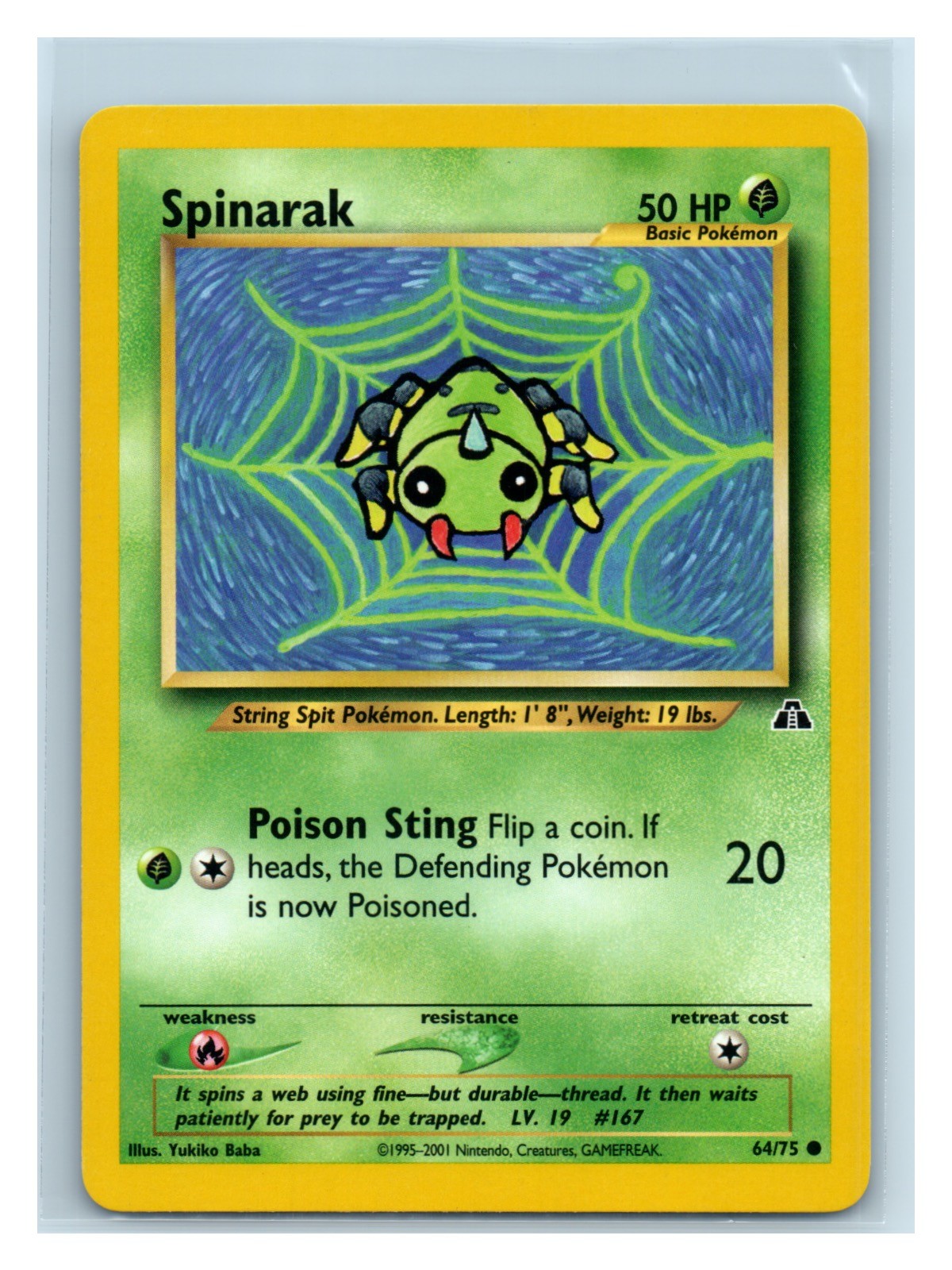 Spinarak Unlimited 64/75 Common Neo Discovery LP