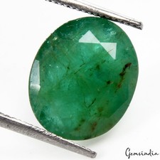 IGL&I Certified 4.90 Cts Natural Zambian Emerald Untreated Oval Cut Gemstone
