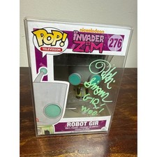 Funko Pop Robot GIR 276 Signed by Rikki Simons Invader Zim Vaulted