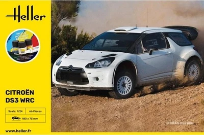 HELLER - CITROEN DS3 WRC - ÉCHELLE 1:24 - REF 56758 - AVEC COULEURS ET PINCEAUX - Photo 1/4