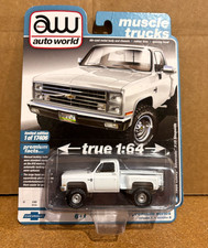 Auto World 1986 Chevrolet Silverado K10 Stepside 164 White Limited Diecast
