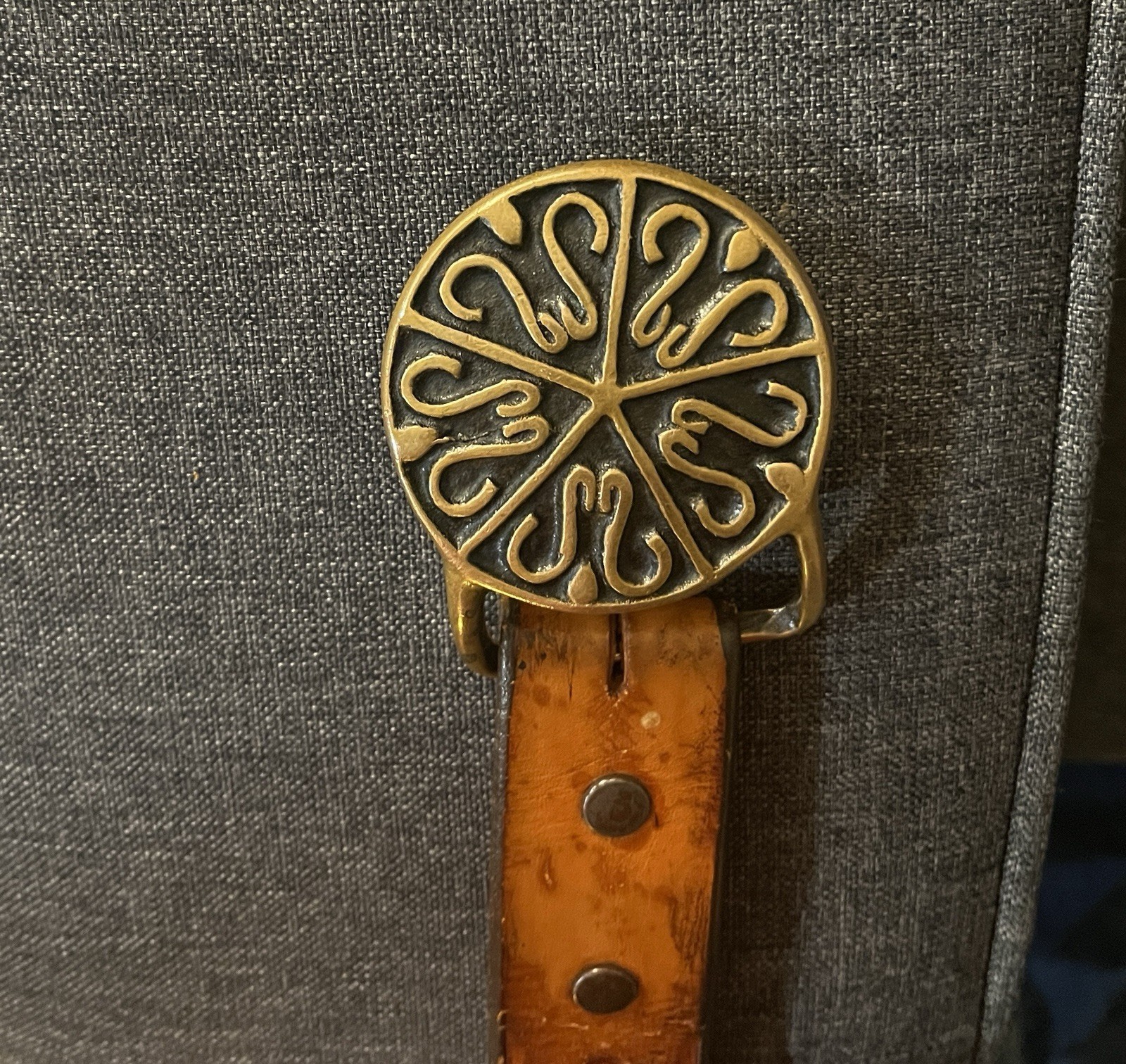 70s Tech Ether Guild "Sibylis" Solid Brass Belt B… - image 3