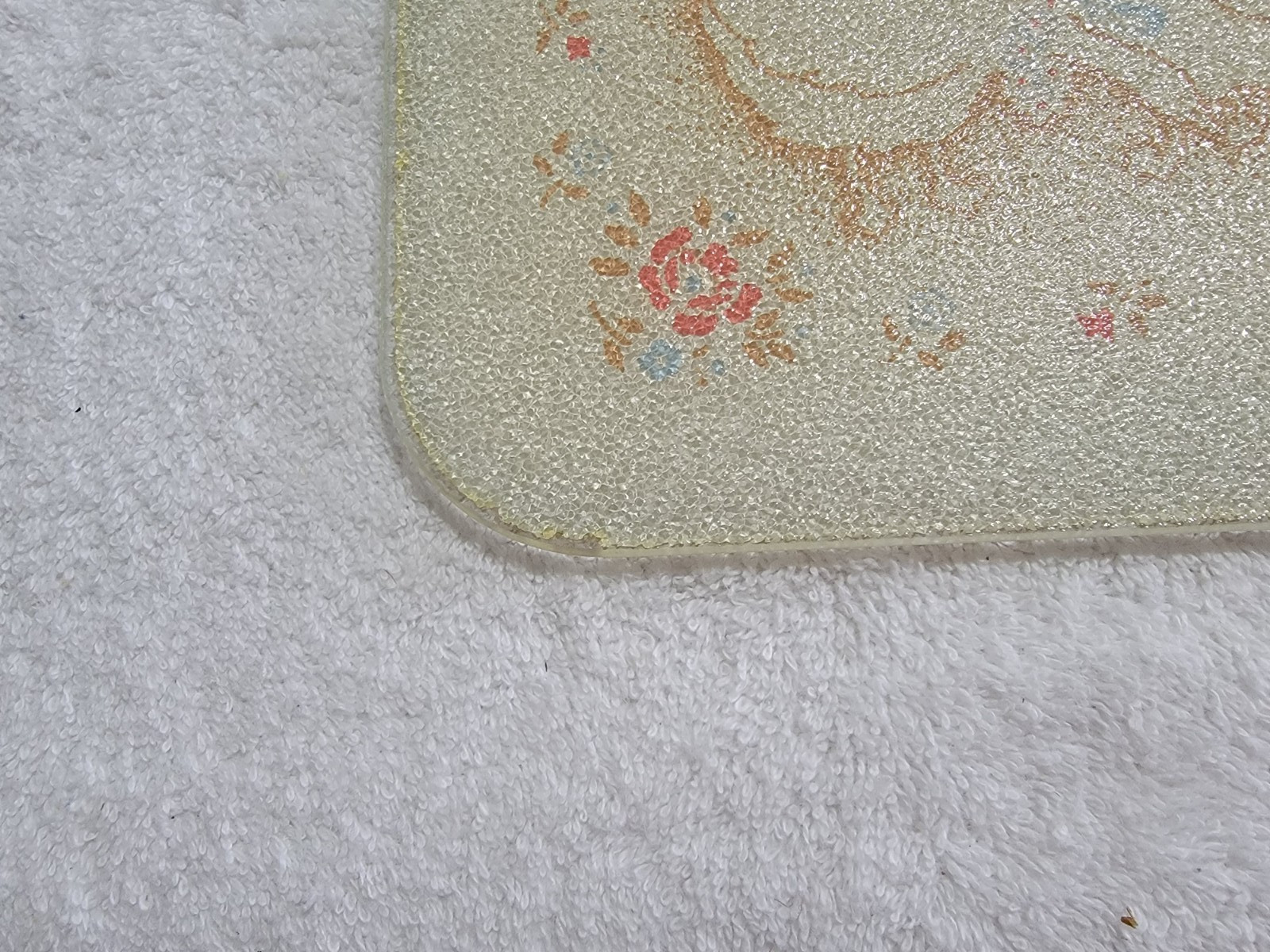 VINTAGE CORNING WARE PROMENADE COUNTER SAVER GLASS CUTTING BOARD GEESE 16" x 20"