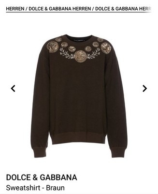 Dolce & Gabbana Sweatshirt Schwarz, Größe L Original