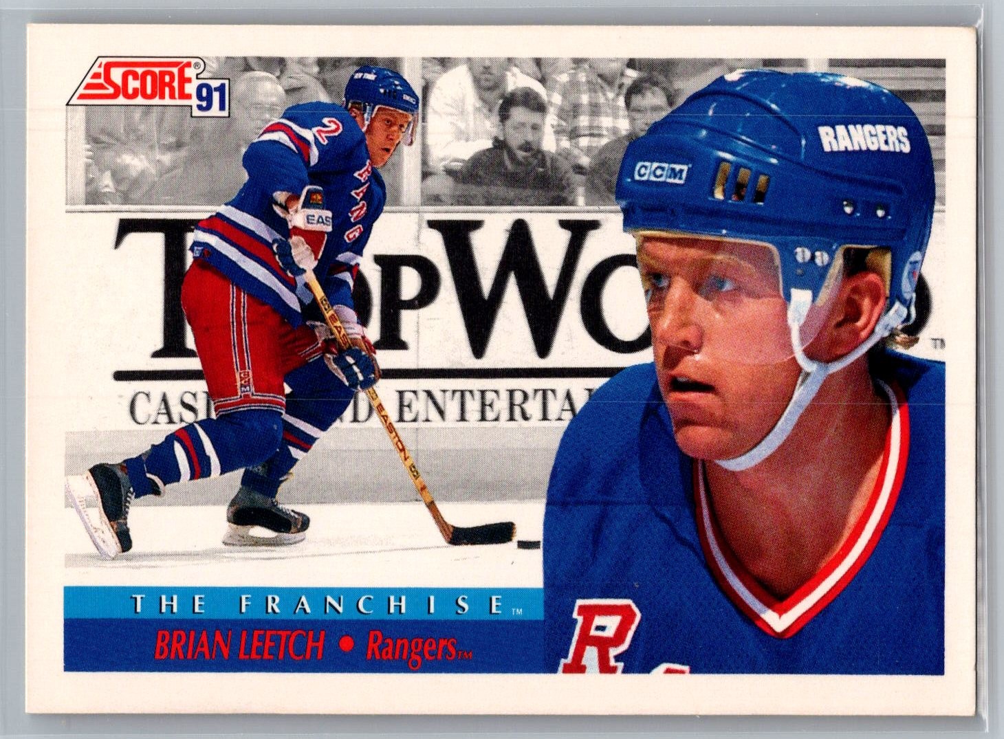 #363 Brian Leetch 1991-92 Score Canadian Bilingual New York Rangers